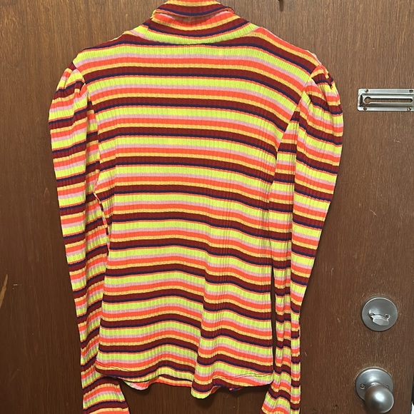 NWT Anthropologie Retro Striped Turtleneck Long Sleeve - Picture 11 of 11